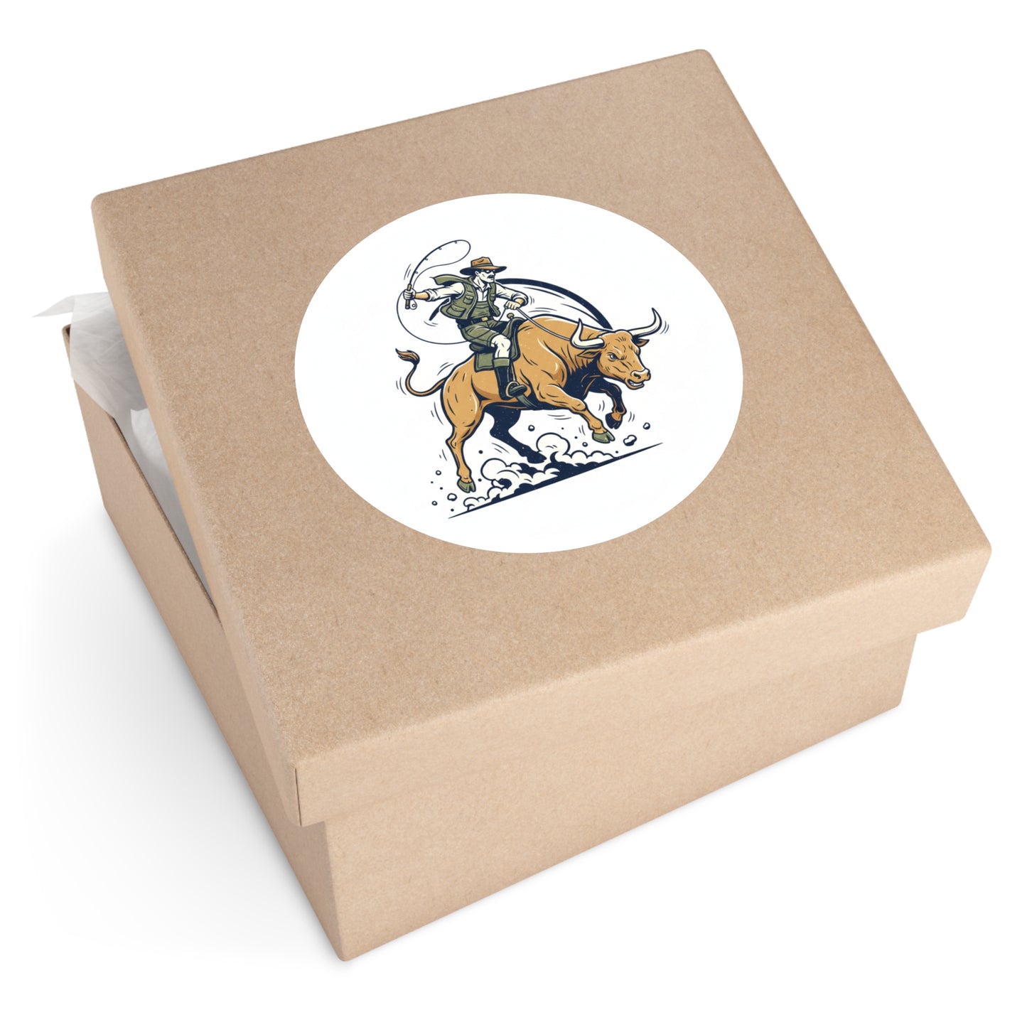 Bull Fishin' Sticker