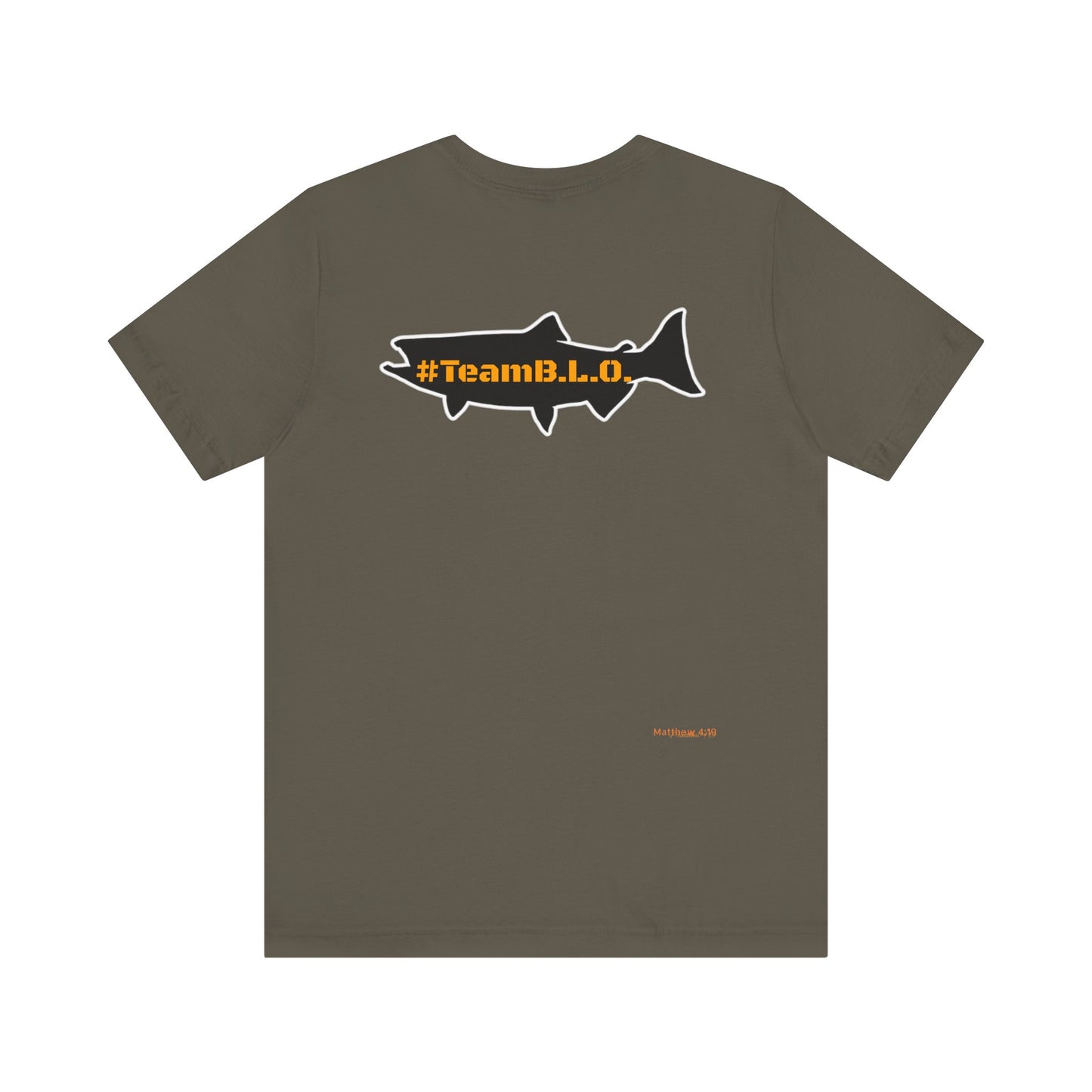 #TeamBLO Tee Orange Lettering