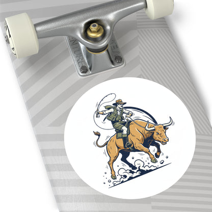 Bull Fishin' Sticker